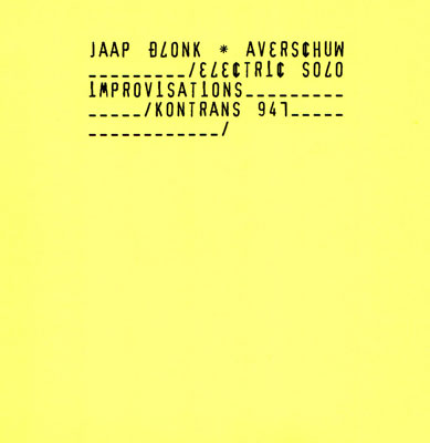 JAAP BLONK : Averschuw JAAP BLONK : Averschuw