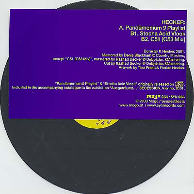 HECKER : 2 Track 12 inch