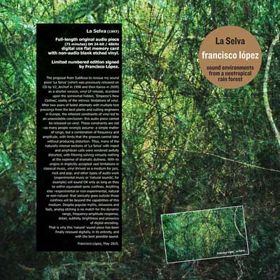 FRANCISCO LOPEZ : La Selva - ウインドウを閉じる