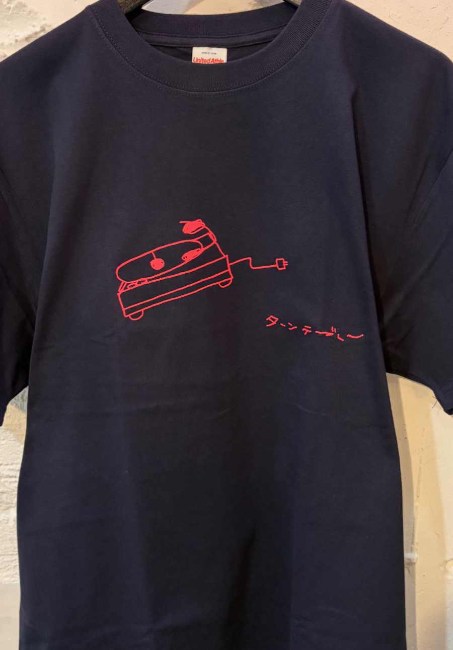毛利桂 : ターンテーブル Tシャツ（ネイビー）