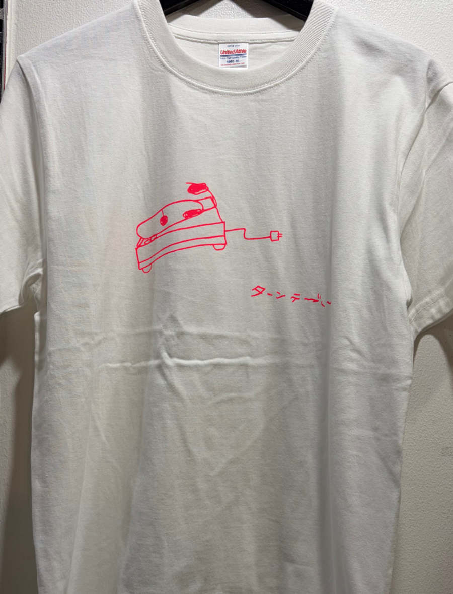 毛利桂 : ターンテーブル Tシャツ（白）