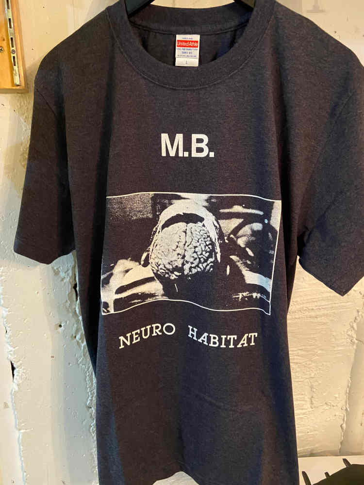 MAURIZIO BIANCHI / M.B. : Official 'Neuro Habitat' T-shirt (dark heather navy) - Click Image to Close