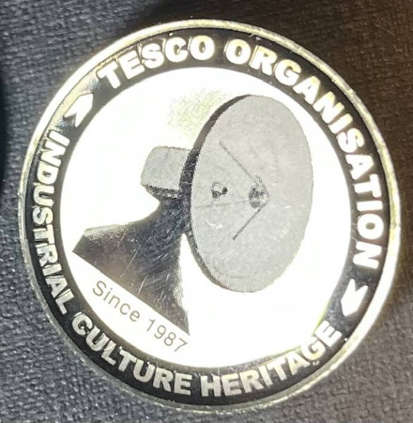 TESCO ORGANISATION INDUSTRIAL CULTURE HERITAGE : Metal Pin [Curved Epoxy Finish]