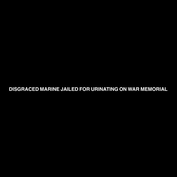 QUIET HUSBAND : Disgraced Marine Jailed For Urinating On War Memorial
