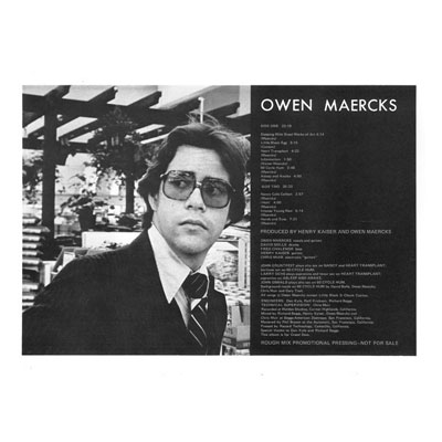 OWEN MAERCKS : Teenage Sex Therapist (Colored Vinyl)