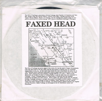 FAXED HEAD : Show Pride In Coalinga / The Colors Of Coalinga - ウインドウを閉じる